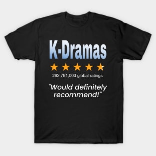 K-Dramas 5 star review - would recommend T-Shirt